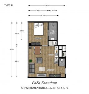 Een ruime woning met prachtig uitzicht - 2 kamer comfort appartementen